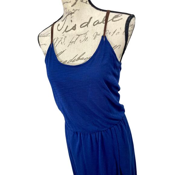 Anthropologie The Addison Story Navy Blue Boho Maxi Dress Sz Small - Picture 2 of 11